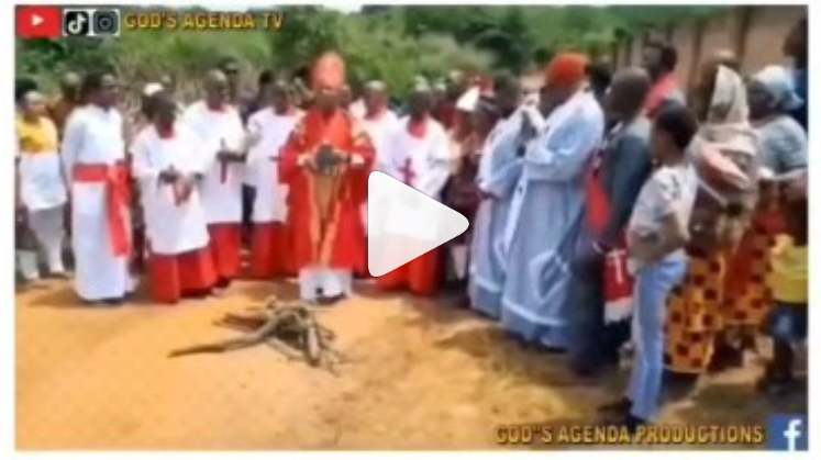 Popular Bishop Renounced Christianity, Tore And Burnt The Bible In Edo State (Watch Video) AmbaJay