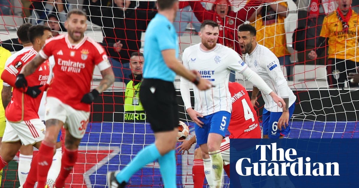 Rangers go back to Ibrox level despite Goldson own goal in Benfica thriller | Europa League