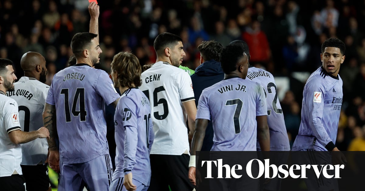 European roundup: Bellingham sent off in Real Madrid’s draw at Valencia | European club football