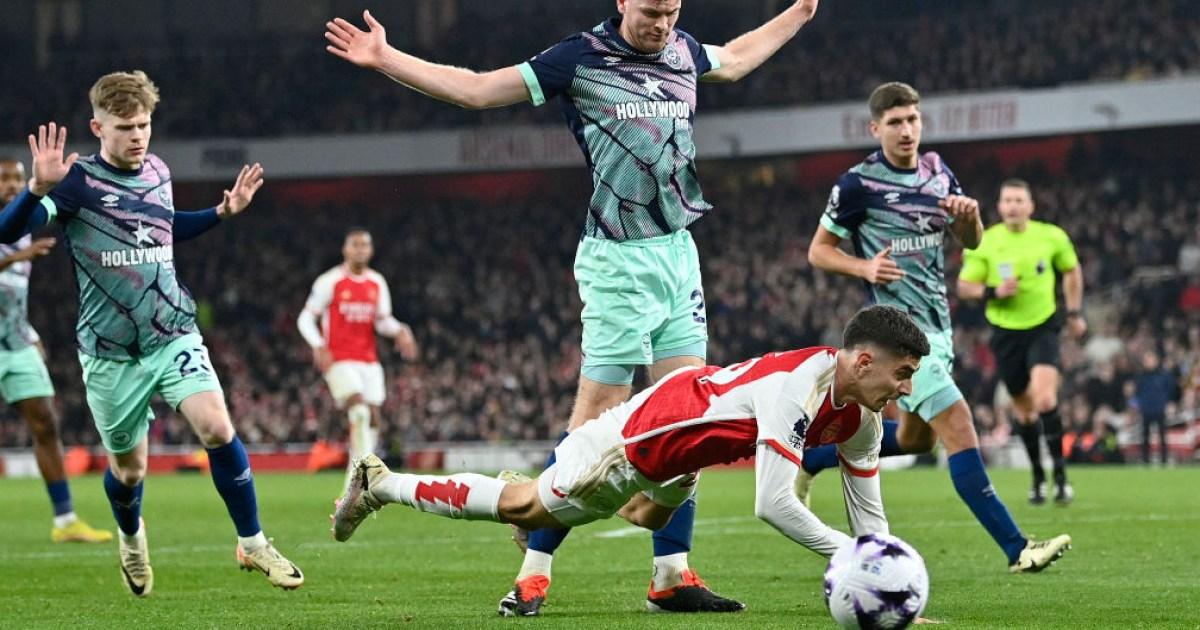 Brentford troll Kai Havertz on social media after Arsenal star's 'dive' | Football