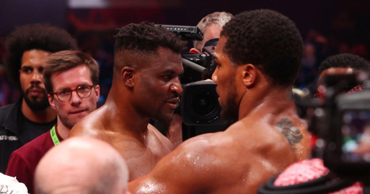 What Anthony Joshua told Francis Ngannou in the ring after brutally knocking him out