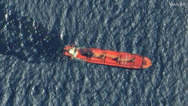 Oil, fertilizer spill into Red Sea from cargo ship hit by Houthis
