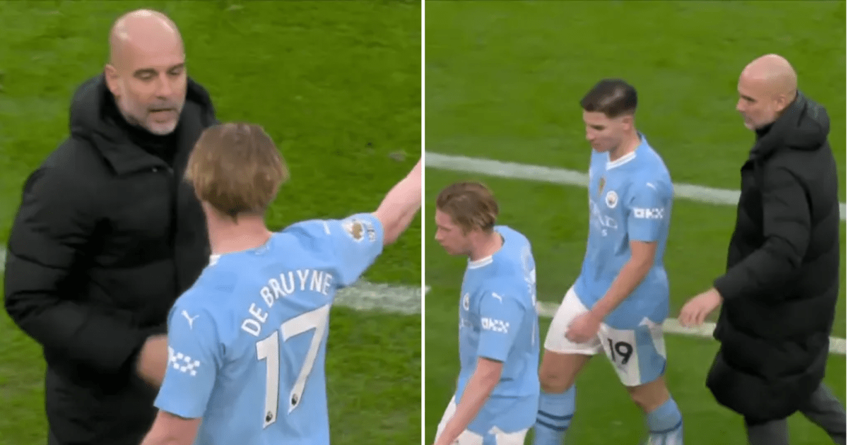 Pep Guardiola sends message to Kevin De Bruyne after Man City star's furious reaction to being subbed off | Football