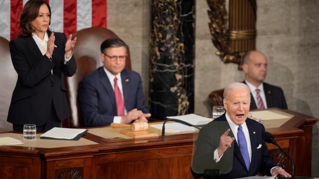 Biden touts accomplishments in feisty state of the union, as he bids for 2nd White House term