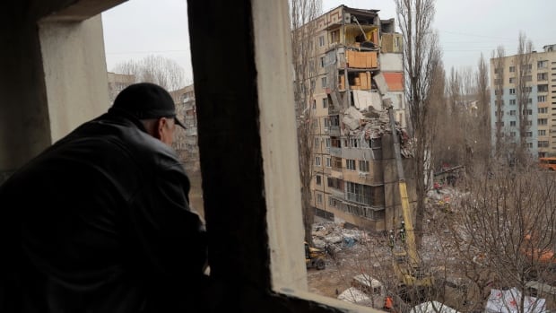 Ukraine says debris from Russian drone crash hit apartment block, killing 7
