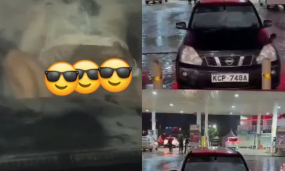 Enjoyment in the rain! Kenyan Couple caught on camera Doing This in the car in front of Chicken Inn
