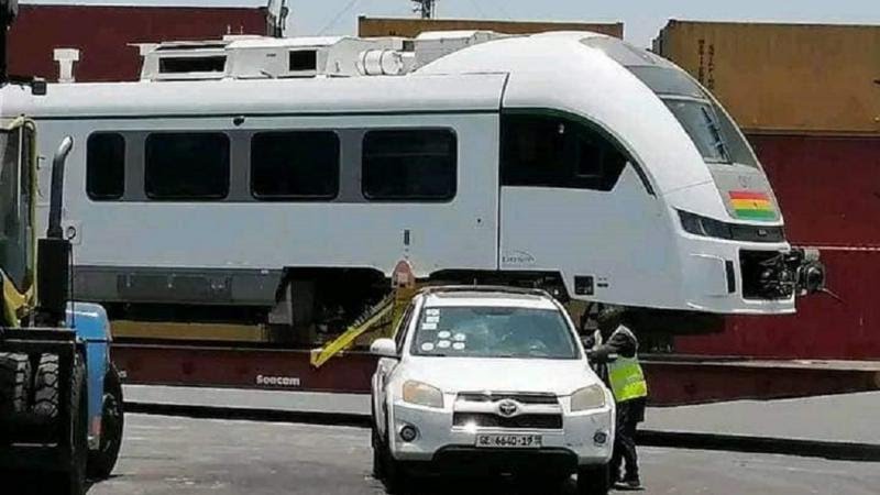Ghana’s newly imported train collides with lorry during test run