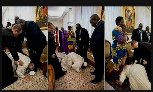 See The Only African President To Be Kissed On The Feet By Pope, Here Is The Reason