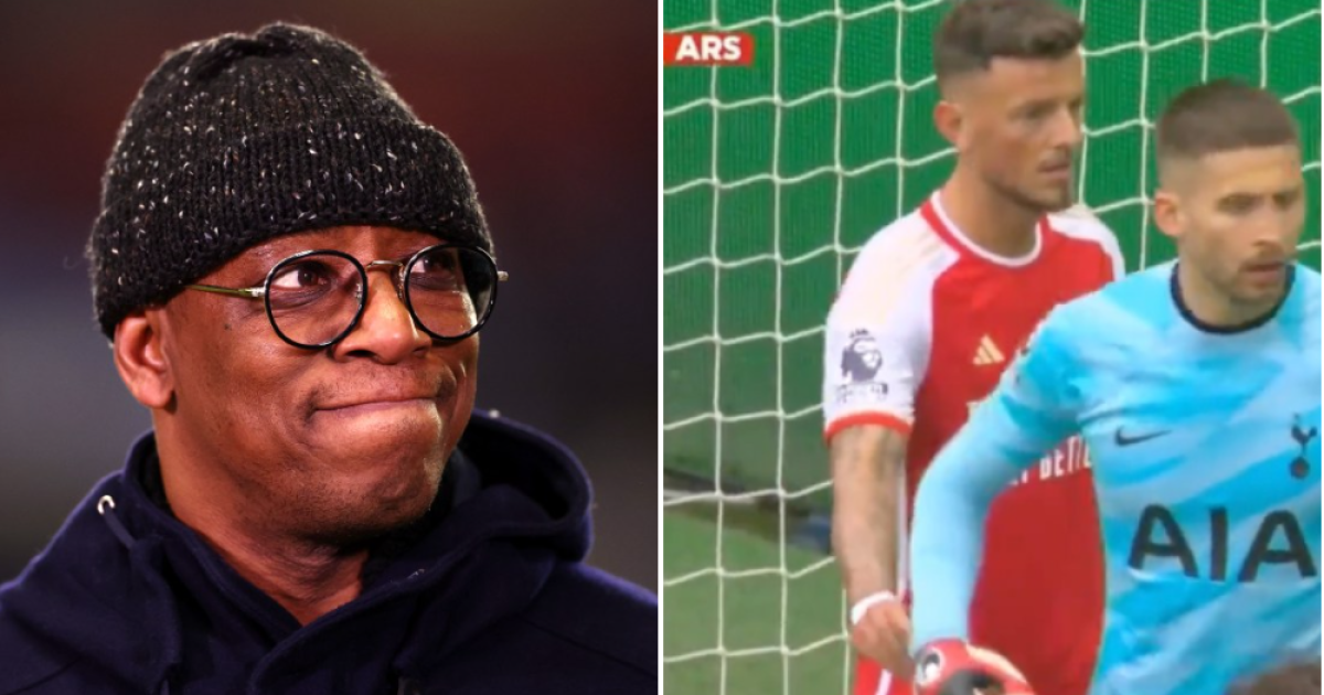 Ian Wright reacts to Ben White antics during Arsenal's win over Spurs | Football