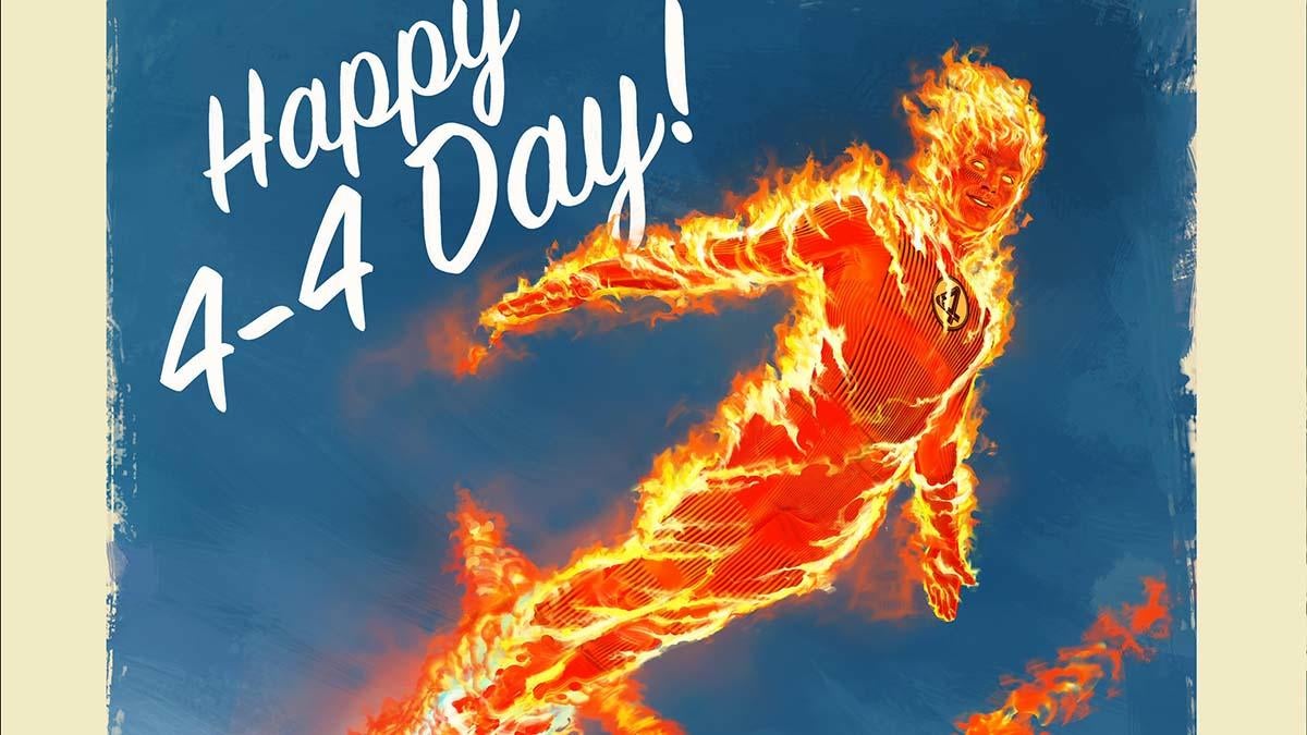 Marvel Celebrates 4-4 Day With Human Torch Artwork