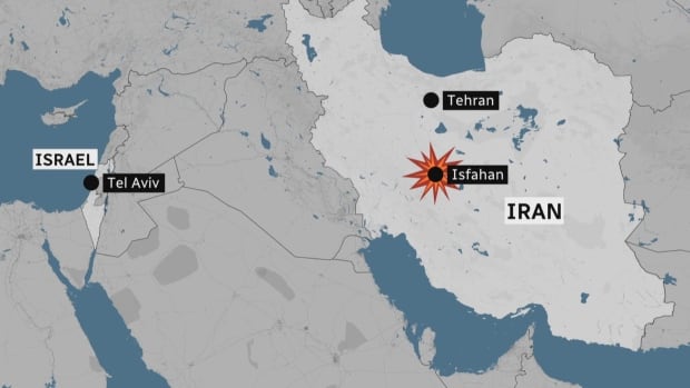Explosions heard near Iranian military base days after Israel vowed to respond to earlier Iranian attack