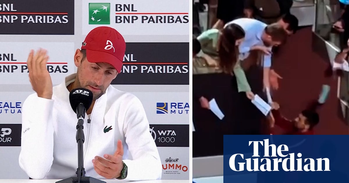 'I was completely off': Djokovic concerned bottle strike may have affected performance – video | Sport