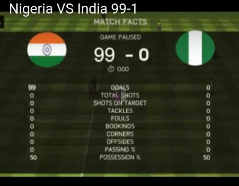 The Truth About the India Vs Nigeria 99-1 Match