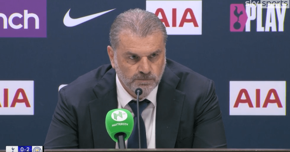 Ange Postecoglou reacts to Tottenham fans chanting about Arsenal during Man City defeat | Football