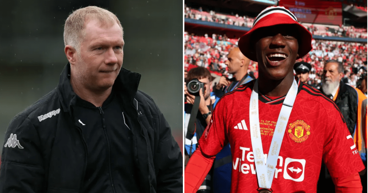Paul Scholes reacts to Kobbie Mainoo comparisons as Man Utd win FA Cup | Football