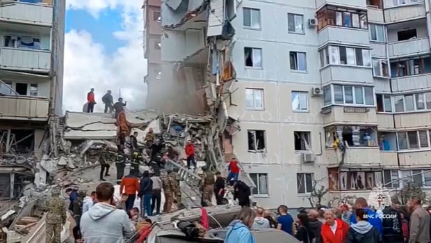 Apartment block in Belgorod collapses following blast Russia blames on Ukraine