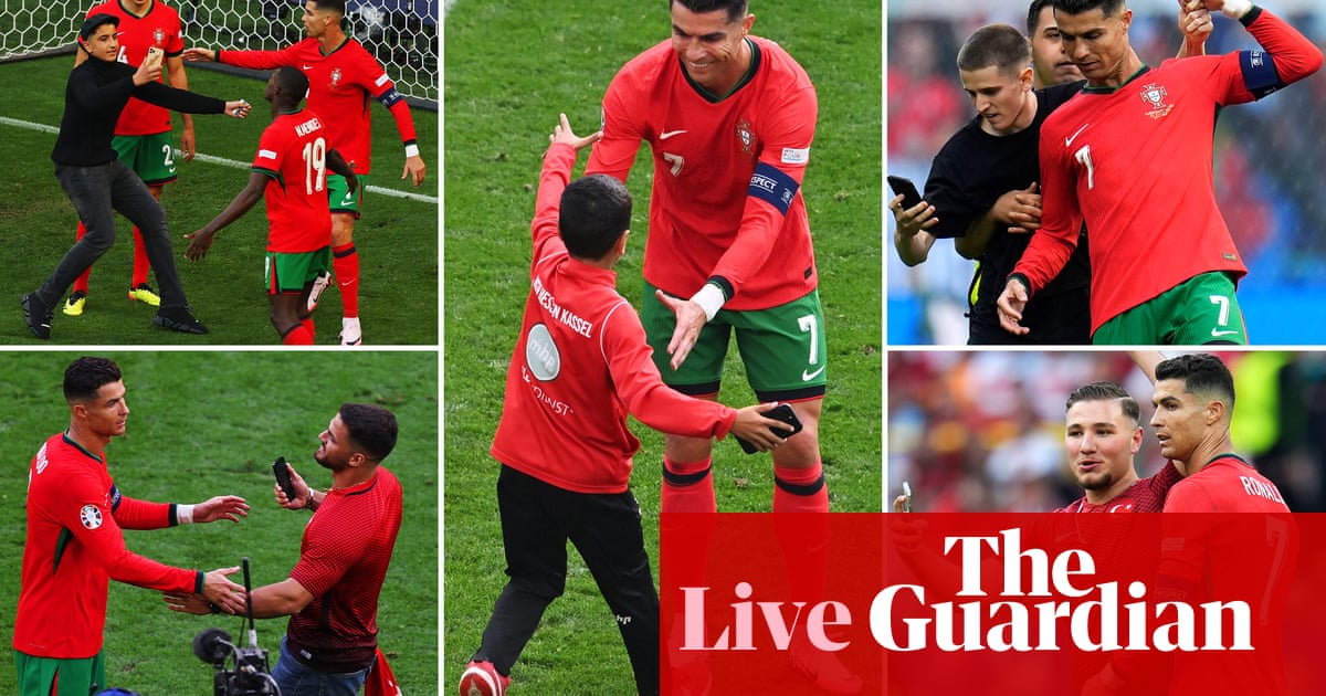 Euro 2024: security questions after pitch invaders get to Ronaldo – live updates | Euro 2024
