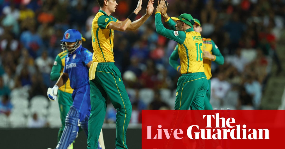 South Africa v Afghanistan: T20 World Cup semi-final – live | T20 World Cup 2024