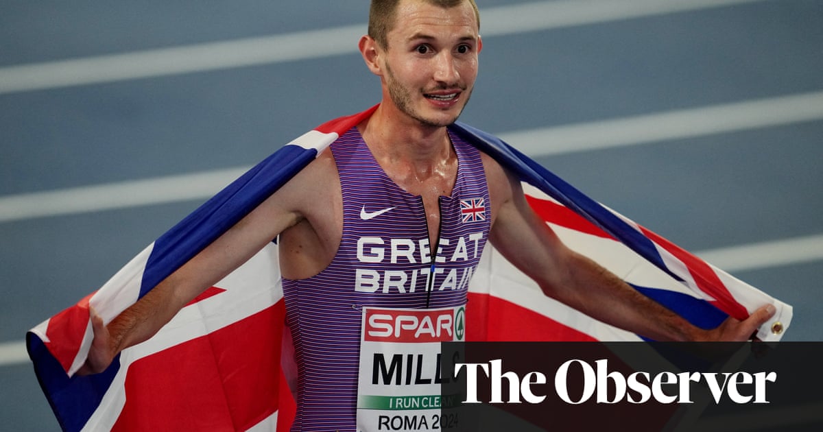 Danny Mills cheers on son George to European championship 5,000m silver | European Athletics Championships