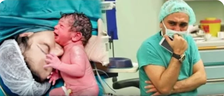 Mother dies in labor and baby clings to her. Few minutes later this took pace