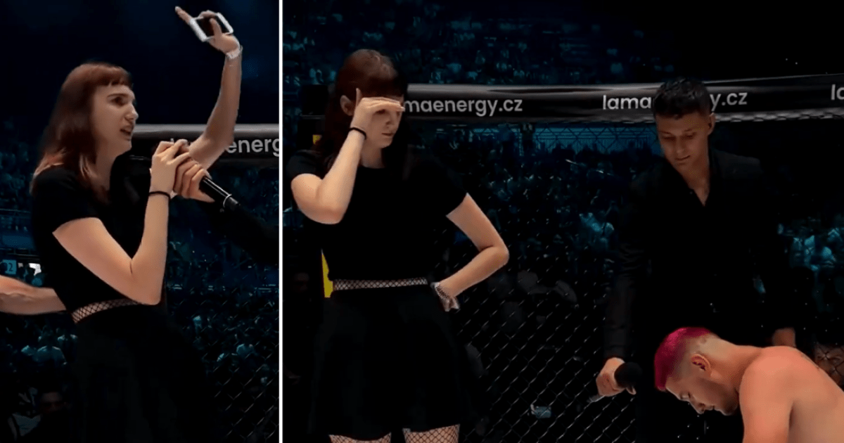 Cage fighter proposes after defeat and gets rejected in front of 20,000 fans