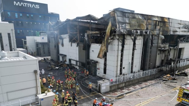 22 killed in lithium battery plant fire in South Korea