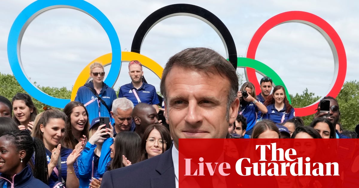 Paris 2024 Olympics: Macron visits athletes’ village and water bottles recalled amid final preparations – live | Paris Olympic Games 2024