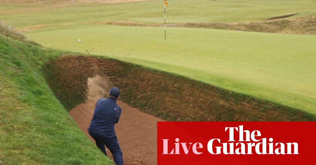 The Open 2024: leaders battle in foul conditions during third round – live | The Open