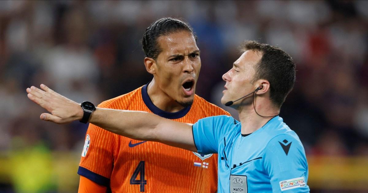 Virgil van Dijk slams referee reaction after England beat Netherlands at Euro 2024 | Football