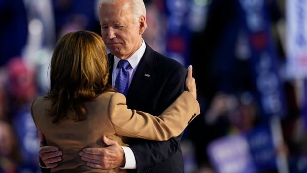 A grateful party watches Biden pass the torch