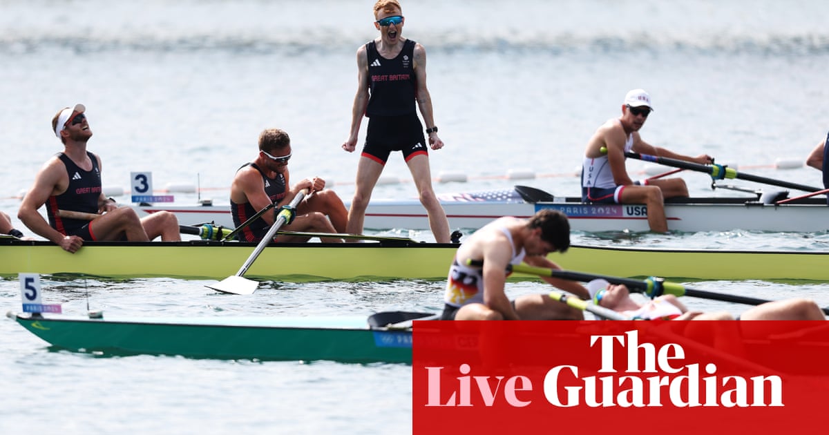 Paris 2024 Olympics day eight: rowing gold for GB; athletics, men’s cycling road race and more – live | Paris Olympic Games 2024