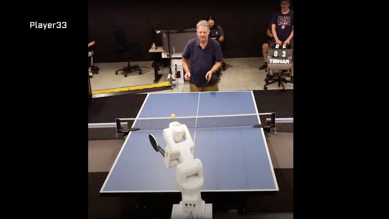 Don’t have anyone to play pingpong with? No problem with this creepy competitive robot