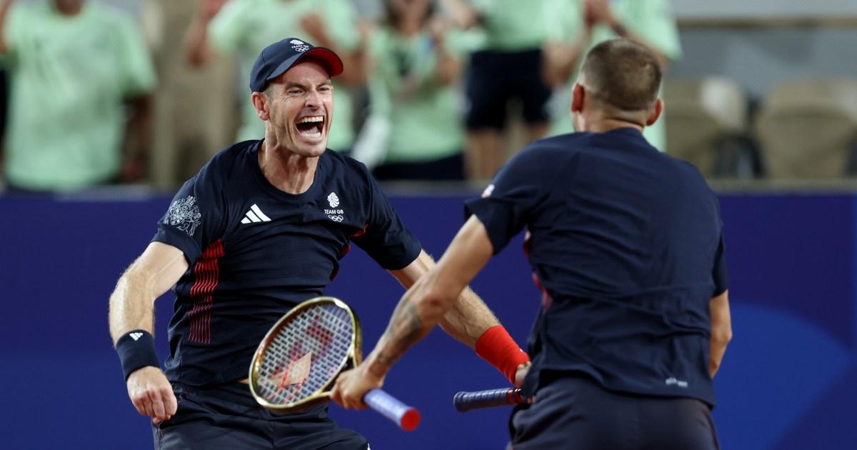 What time is Andy Murray's Olympic doubles quarter-final today?