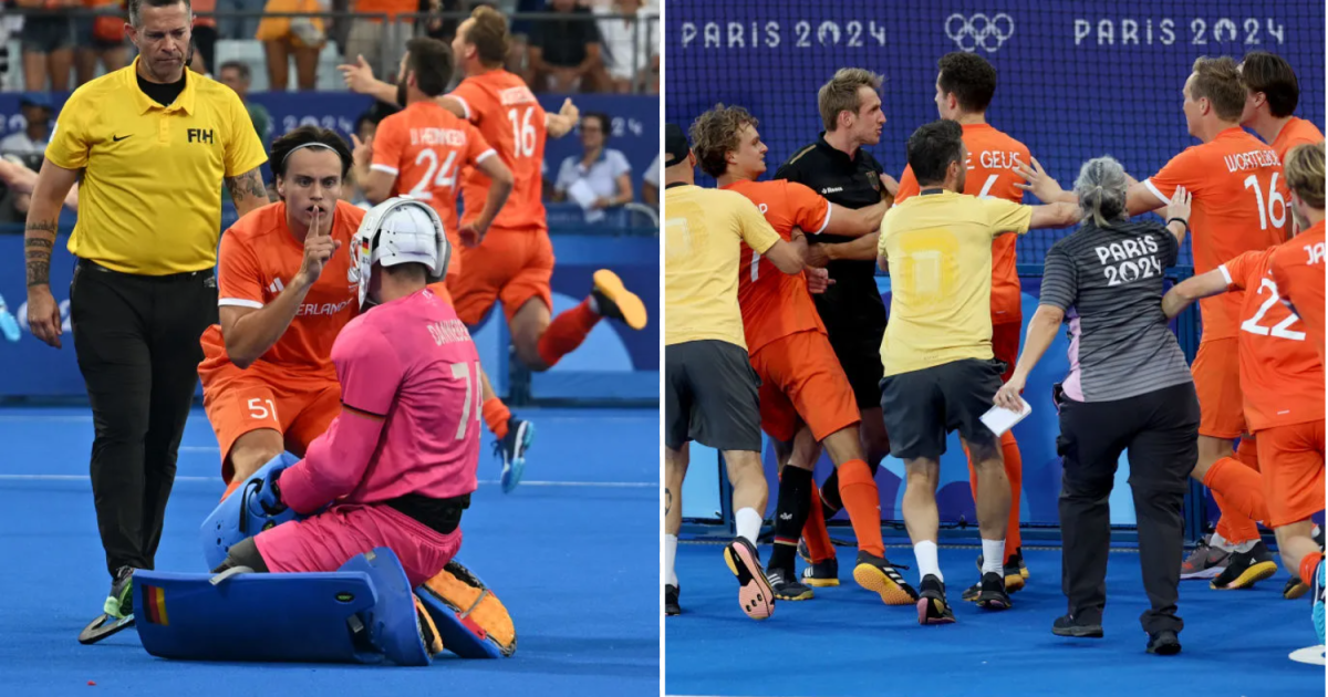 Olympic final descends into brawl after Dutch star celebrates in opponent's face