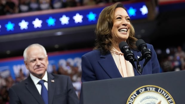 Kamala Harris introduces VP pick Tim Walz, teases platform to roaring approval from Philly crowd