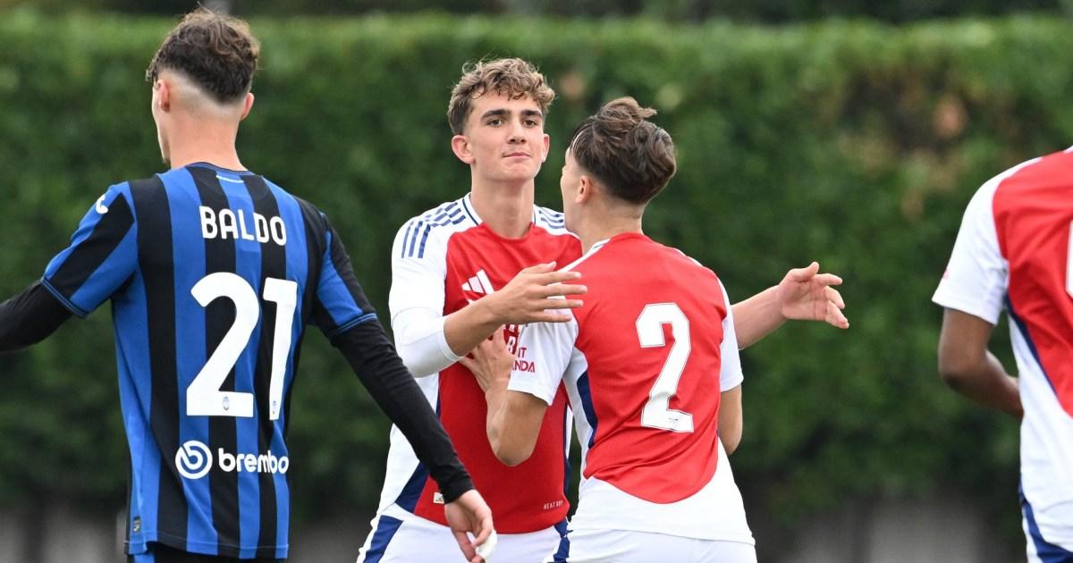 Arsenal academy star, 14, sets new UEFA Youth League goalscoring record | Football