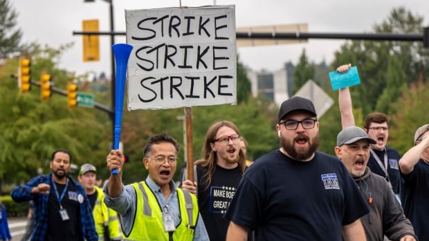 Boeing’s U.S. factory workers on strike after rejecting pay increases of 25% over 4 years