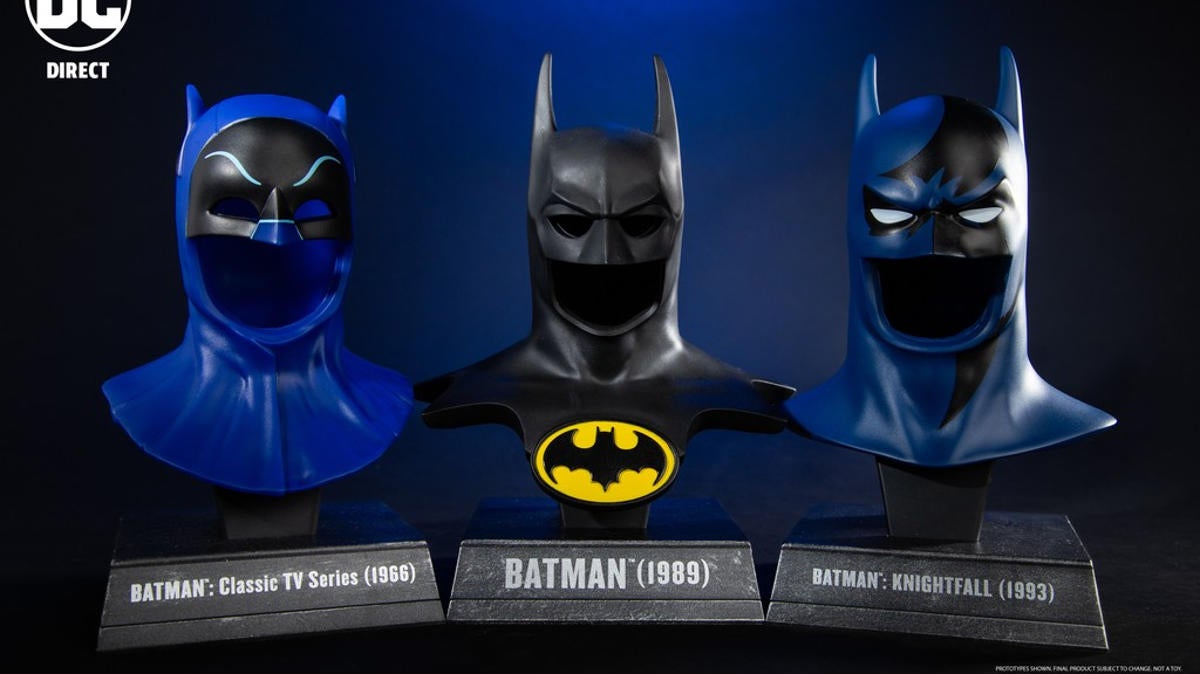 McFarlane Toys Launches Batman '89, Batman '66, and Batman: Knightfall Cowl Replicas