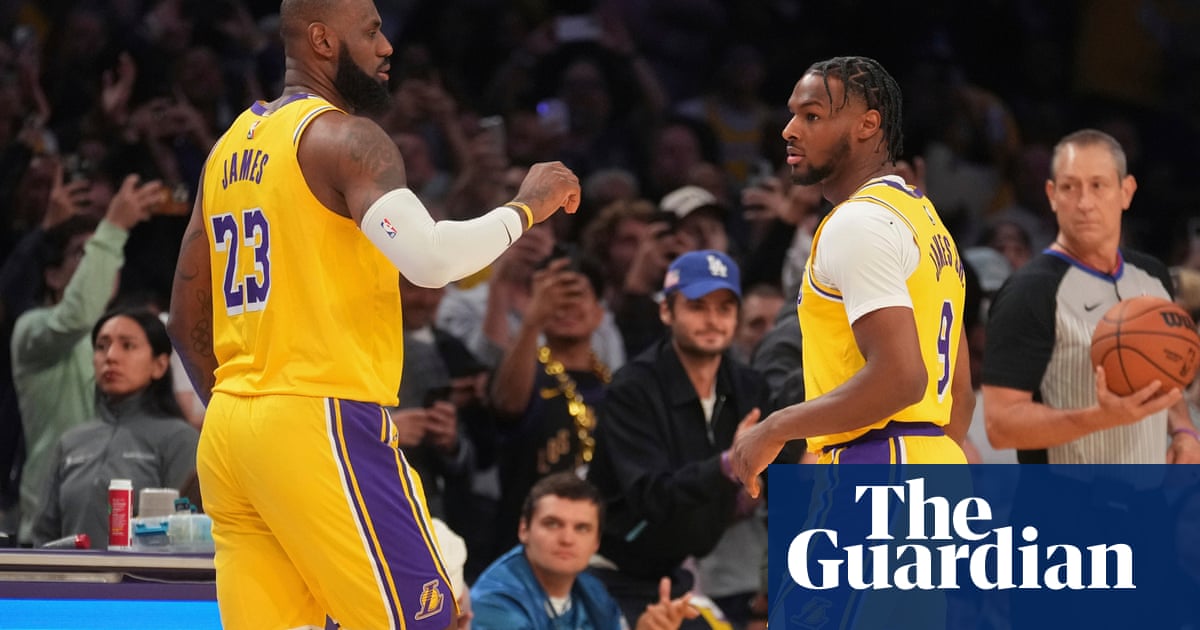 James and Son: LeBron and Bronny make history as they play together in Lakers opener | LeBron James