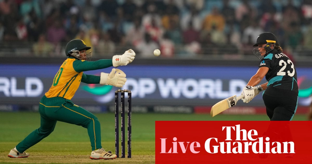 South Africa v New Zealand: Women’s T20 Cricket World Cup final – live | Women's T20 World Cup 2024