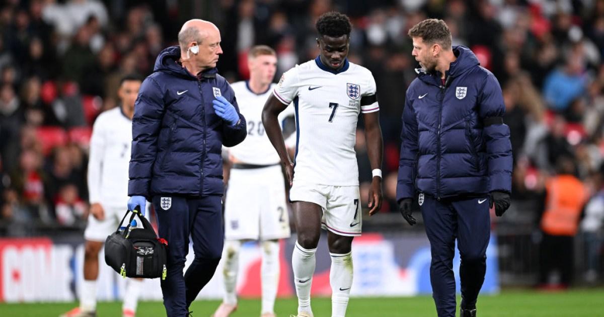 Bukayo Saka injury update as Arsenal star limps off during England defeat | Football