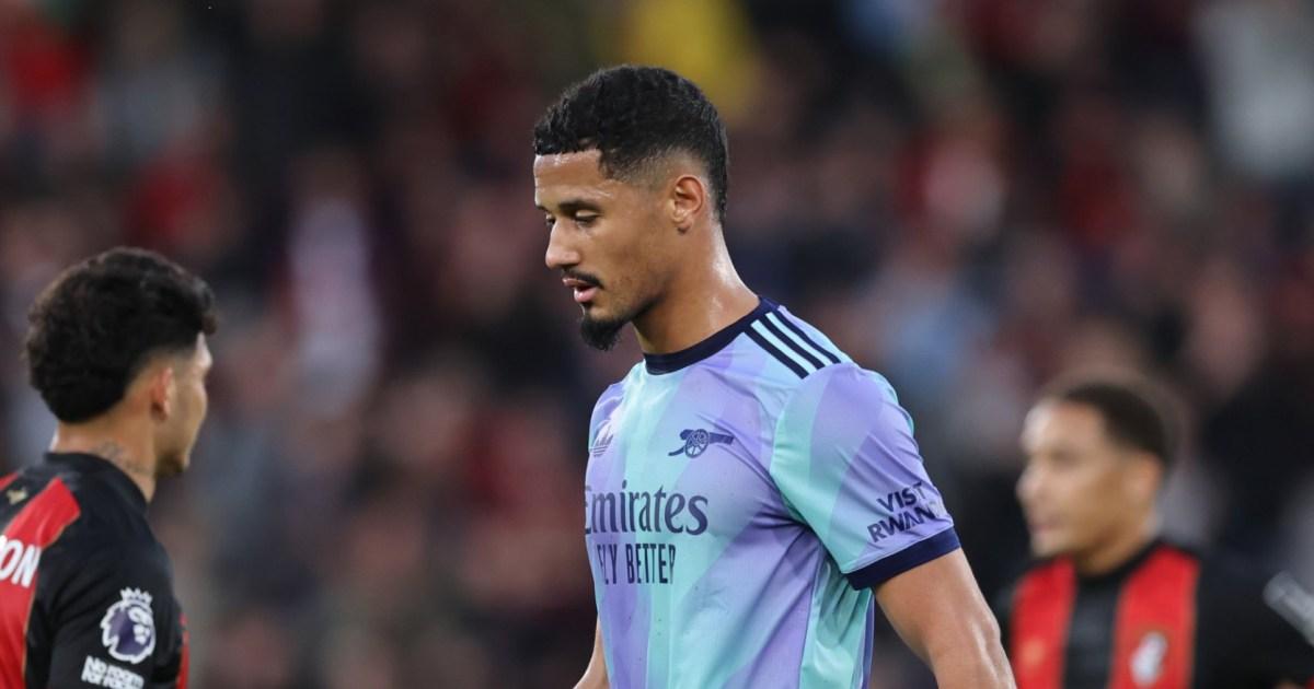 Arsenal make decision over William Saliba red card appeal | Football