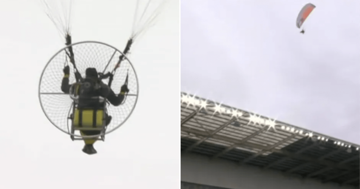 Championship match put on hold as mystery individual is spotted flying over stadium | Football