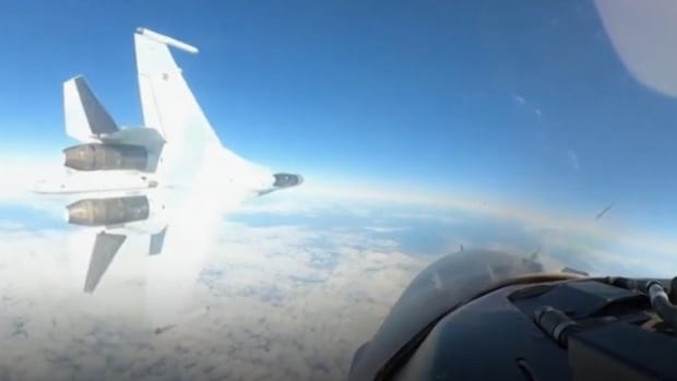 Startling video shows Russian fighter jet flying within feet of U.S. F-16 near Alaska