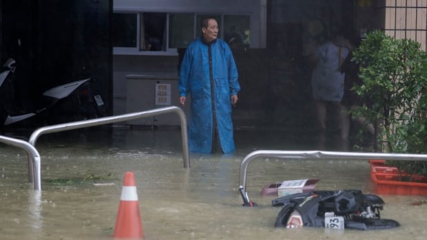 At least 2 dead, many more injured as Typhoon Krathon’s torrential rains pound Taiwan