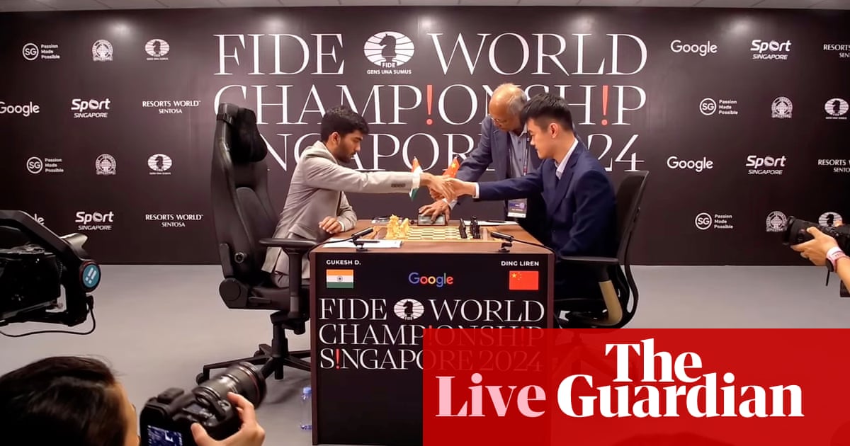 Ding Liren v Gukesh Dommaraju: World Chess Championship 2024 Game 1 – live updates | World Chess Championship 2024