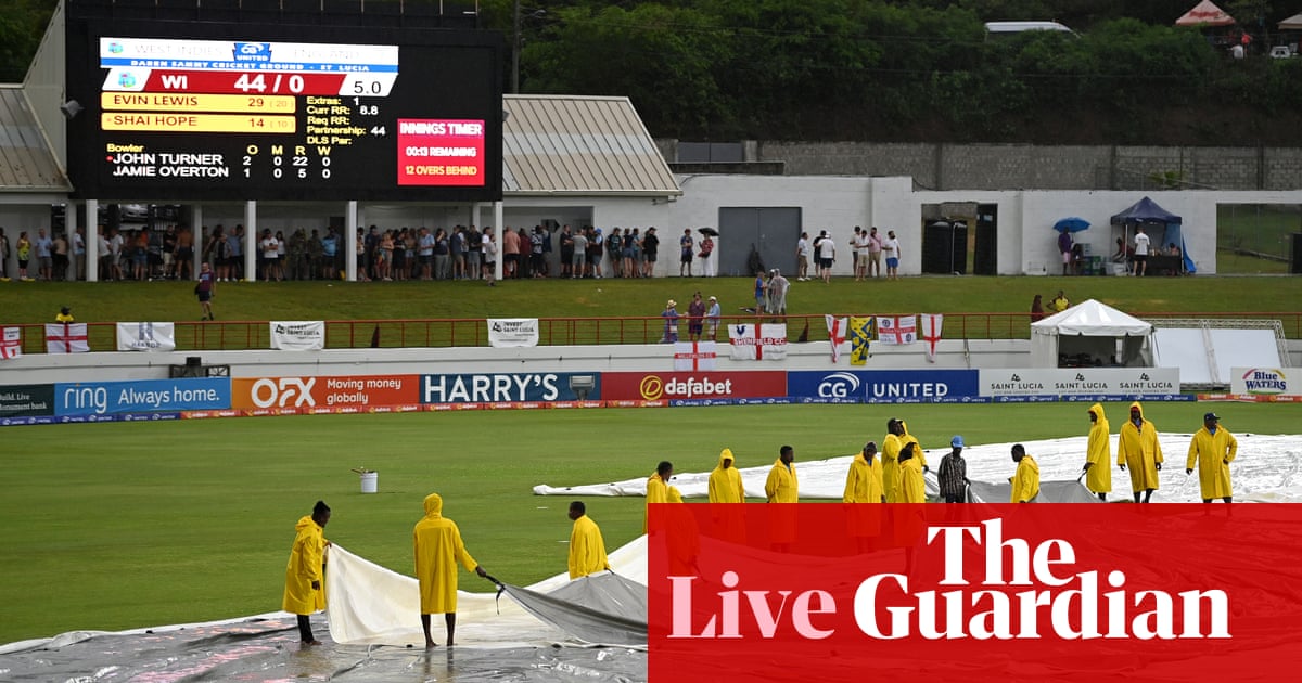 West Indies v England: fifth men’s T20 cricket international – live | England cricket team