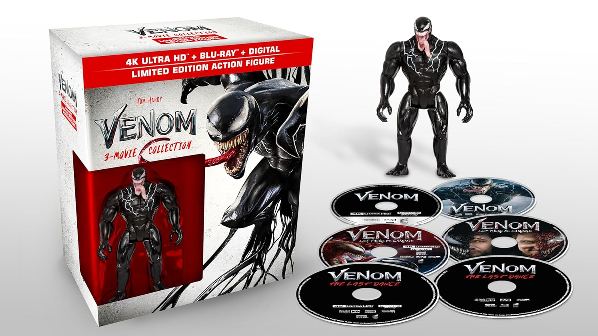 Venom Movie 4K Blu-ray Box Set Includes 3 Films And An Action Figure