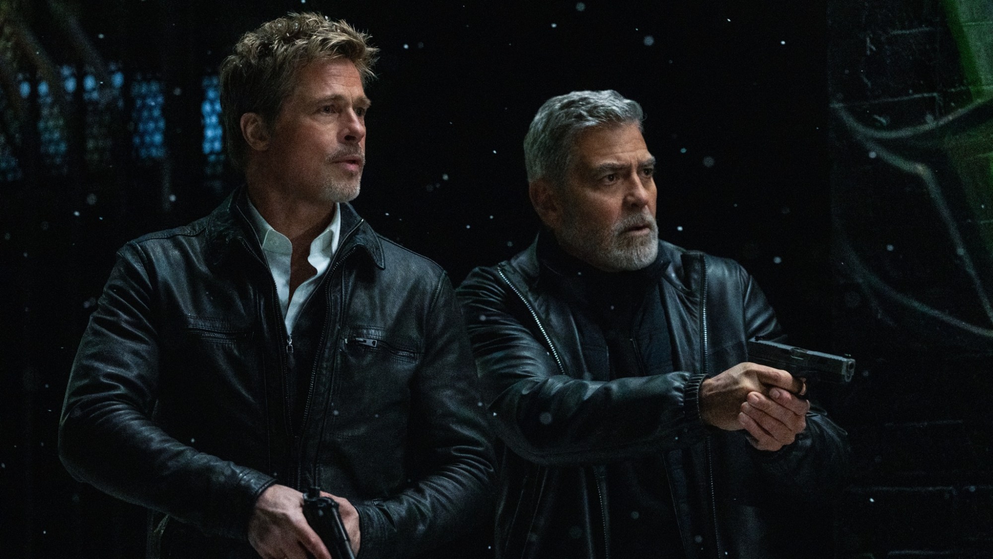 Brad Pitt and George Clooney in Wolfs