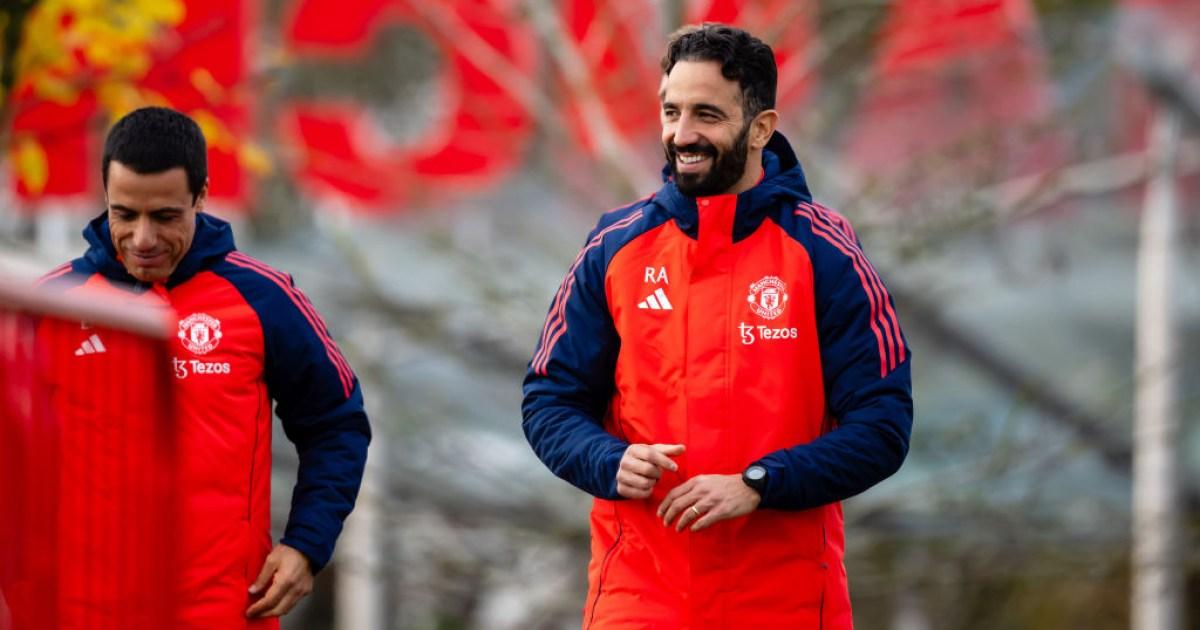 The starting XI Ruben Amorim picked in his first Manchester United training session | Football